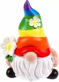 Unbranded 2023-garden Rainbow Gnome Resin , Faceless Doll Figures Miniature Home Decoration For Lawn Ornaments Indoor Or Outdoor Patio Deck Yard Garden Lawn Po