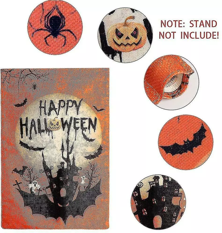 Unbranded 2023- Garden Flag Double Flag, Ghost Pumpkin Bat Castle Rough Room Garden Garden Banner, For Garden Garden Outdoor Decoration 5 Unbranded 2023- Garden Flag Double Flag, Ghost Pumpkin Bat Castle Rough Room Garden Garden Banner, For Garden Garden Outdoor Decoration - Image 3