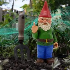 Unbranded 2023-15 Cm Middle Finger Garden Gnome - Gnomes Go Away Statue Funny Garden Lawn Ornaments, Indoor Or Outdoor Decorations -Piha myymälä 428042764 max