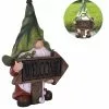 Unbranded 2023-muse Resin Garden Figurine - Christmas Tomte Gnome With Long Beard Wearing Hula Hoops With Led Lights Festive Outdoor Decor For Patio Front Yard -Piha myymälä 428046747 max
