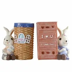 Unbranded 2pcs Cute Easter Rabbit Bunny Ornaments Micro Landscape Figurine Resin Craft Desktop Garden Decor -Piha myymälä 436682863 max