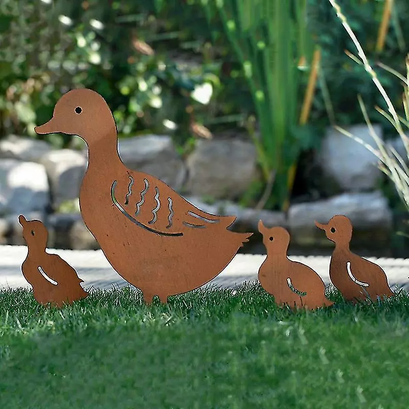 Unbranded 4pcs/set Metal Ducks Decorative Garden Stakes - Ducks Family Outdoor Silhouette Decoration 5 Unbranded 4pcs/set Metal Ducks Decorative Garden Stakes - Ducks Family Outdoor Silhouette Decoration - Image 3