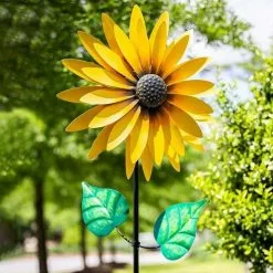 Unbranded Metal Iron Sunflower Windmill With Ground Stakes Courtyard Garden -Piha myymälä 440422891 max