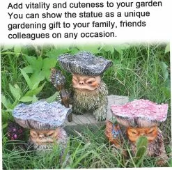 Unbranded 2pcs Halloween Garden Gnome Statue Scary Mushroom Sculpture Lawn Yard Decorations Style 2 -Piha myymälä 442156922 max