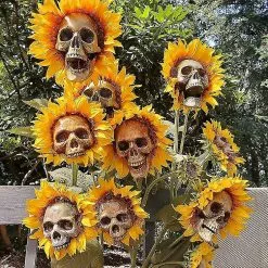 Unbranded Halloween Decorations Sunflower Skull Garden Garden Garden Artificial Flower Decoration -Piha myymälä 448118246 max
