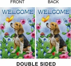 Baiccf Welcome Dog Garden Flag Vertical Double Sided Burlap Flower Summer Yard Outdoor Decor Home Decor (12.5 X 18, Welcome Dog) -Piha myymälä 449772161 max