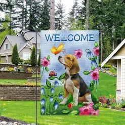 Baiccf Welcome Dog Garden Flag Vertical Double Sided Burlap Flower Summer Yard Outdoor Decor Home Decor (12.5 X 18, Welcome Dog) -Piha myymälä 449772252 max