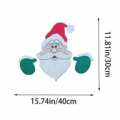 Unbranded Christmas Santa Claus Elk Fence Topper Peeker Outdoor Garden Decorations A -Piha myymälä 450475509 max