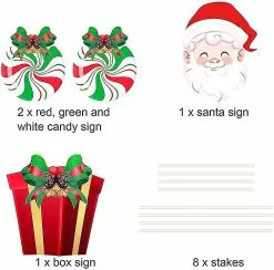 Unbranded Decorations Stakes Christmas Yard Signs Plastic Yard Decor Outdoor Candy Garden A -Piha myymälä 450487769 max