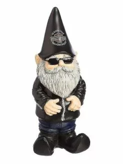 Youte Outdoor Harley-davidson Motorcycle Gnome Goblin Dwarf Resin Garden Ornament Garden Ornament Decoration Craft, Male, 15cm