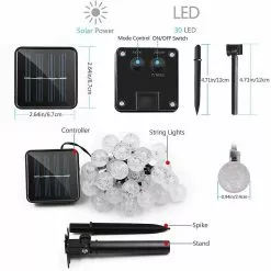 Unbranded 20ft 30 Led Solar String Ball Lights Outdoor Waterproof Warm White Garden Decor 7 Unbranded 20ft 30 Led Solar String Ball Lights Outdoor Waterproof Warm White Garden Decor -Piha myymälä 453888651 max