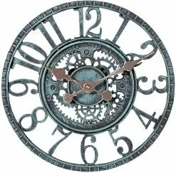 Mrcx Outdoor Wall Clock 12 In Outside Waterproof Garden Clock Quartz Battery Operated
