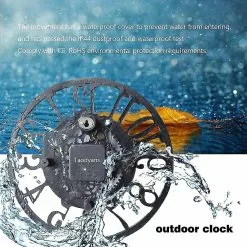 Mrcx Outdoor Wall Clock 12 In Outside Waterproof Garden Clock Quartz Battery Operated -Piha myymälä 455389085 max