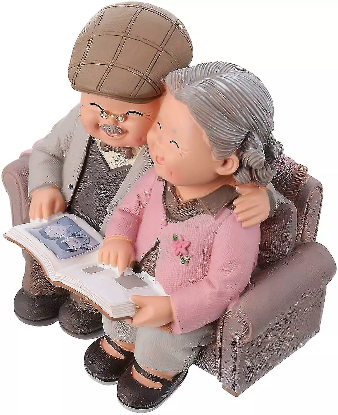 Glorious Love Grandparents Parents Anniversary Wedding Gift Resin Loving Elderly Couple Figurines Garden Ornaments Decoration (looking At The Photo) 4 Glorious Love Grandparents Parents Anniversary Wedding Gift Resin Loving Elderly Couple Figurines Garden Ornaments Decoration (looking At The Photo) - Image 2
