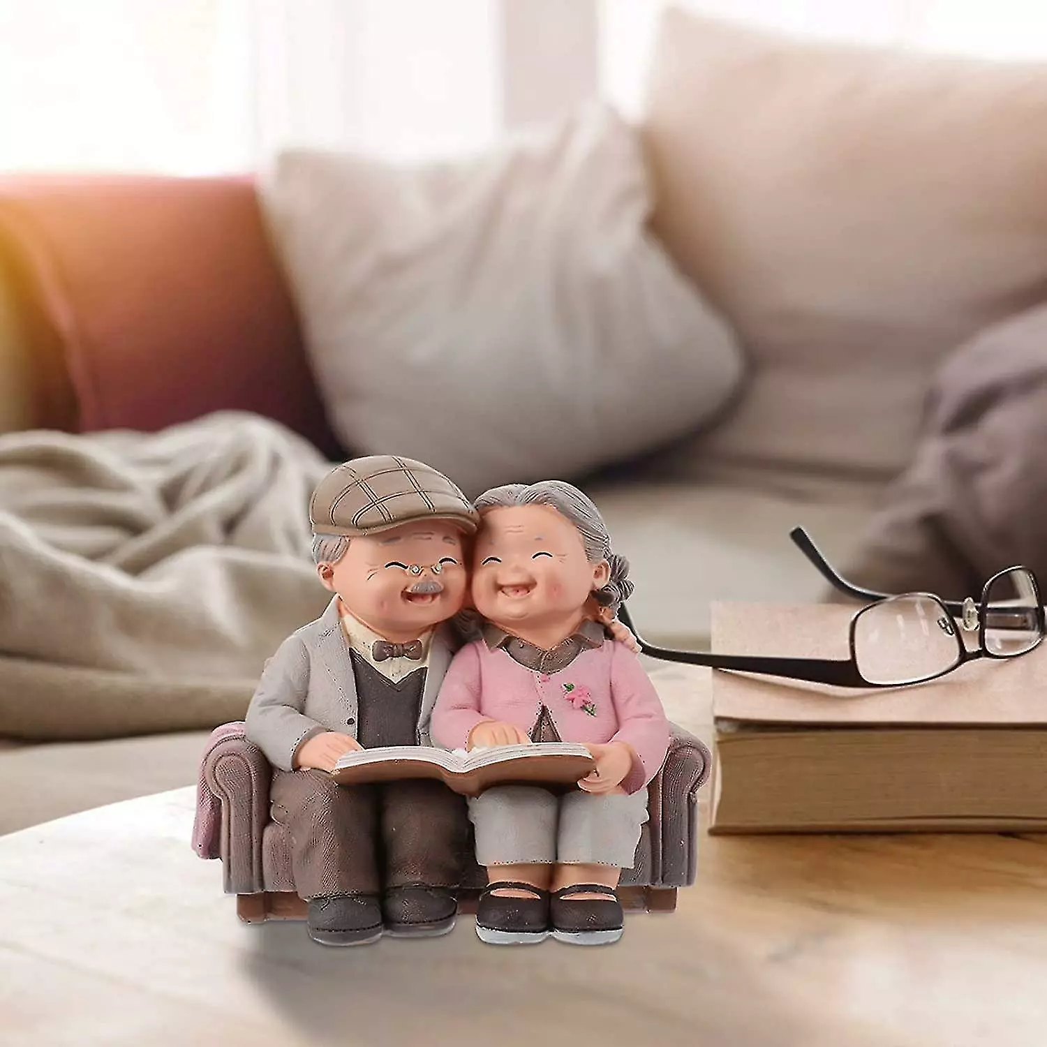 Glorious Love Grandparents Parents Anniversary Wedding Gift Resin Loving Elderly Couple Figurines Garden Ornaments Decoration (looking At The Photo) 6 Glorious Love Grandparents Parents Anniversary Wedding Gift Resin Loving Elderly Couple Figurines Garden Ornaments Decoration (looking At The Photo) - Image 4