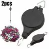 Unbranded (2pcs) Pulley Hanging Hooks Retractable Flower Plant Basket Pot Hanger Garden Decor -Piha myymälä 458241332 max