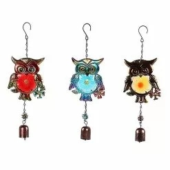 Unbranded Wind Chime Pendant Metal Owl Wind Chimes Garden Outdoor Decorative Hanging Pendant Red -Piha myymälä 465047596 max