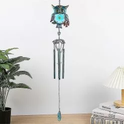 Unbranded Wind Chime Pendant Metal Owl Wind Chimes Garden Outdoor Decorative Hanging Pendant Red -Piha myymälä 465047712 max