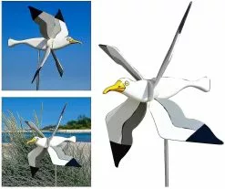 Unbranded Resin Garden Windmill, White Seagull With Spinning Wings Animal Weathervane, 3d Wind Spinner Decoration For Lawn_ Ljsm -Piha myymälä 465064786 max