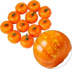 Unbranded By Small Artificial Lifelike Pumpkin Fall Harvest Mini Pumpkins For Home Garden, Fall Harvest Decor, Thanksgiving Or Halloween Decoration 8pcsorange -Piha myymälä 466279935 max