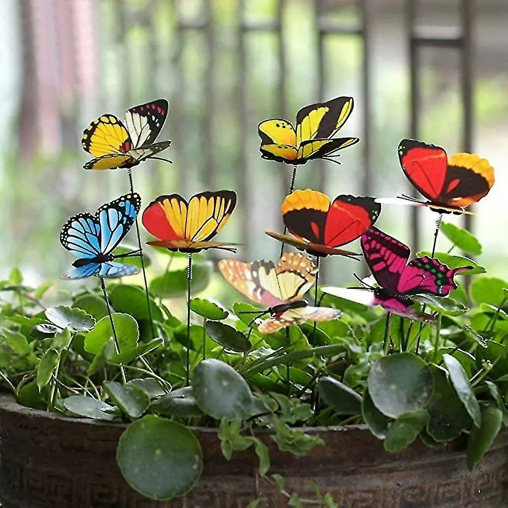 Unbranded 100pcs Colorful Garden Butterflies Stakes Patio Butterfly Ornaments On 5 Unbranded 100pcs Colorful Garden Butterflies Stakes Patio Butterfly Ornaments On - Image 3
