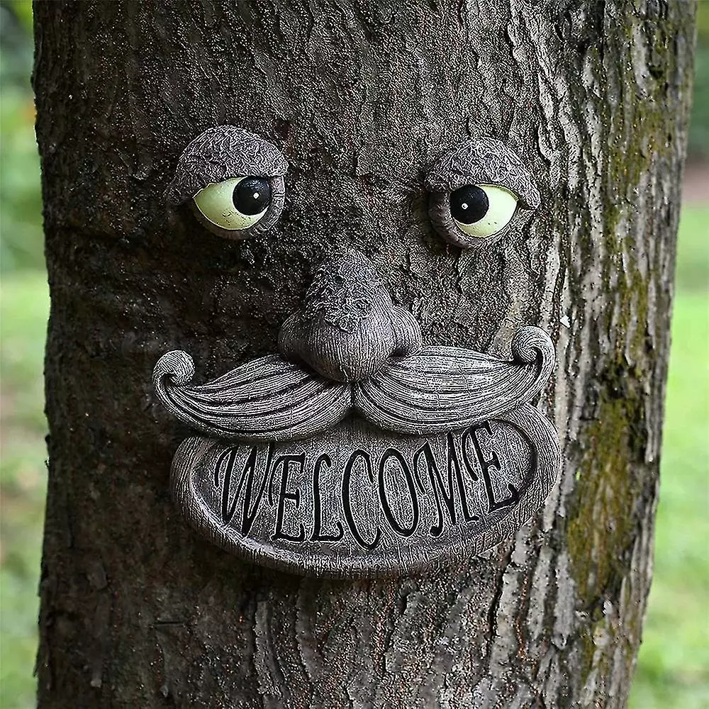 Unbranded Old Man Tree Face Welcome Decoration Tree Art Sculpture Garden Funny Ornament 6 Unbranded Old Man Tree Face Welcome Decoration Tree Art Sculpture Garden Funny Ornament - Image 4