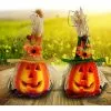 Unbranded 2 Pieces Halloween Foam Pumpkin Lantern Jack Pumpkin Flashing Lantern Light Up Decoration Haunted House Decorative Props Garden Decor Halloween Party -Piha myymälä 479311942 max