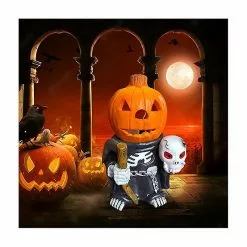 Unbranded Halloween Gift Pumpkin Knights Garden Ornament Decorative Glowing Small Pumpkin Head Resin Ornament Led Glowing Decorative Resin Pumpkin Knights Golde -Piha myymälä 479312142 max