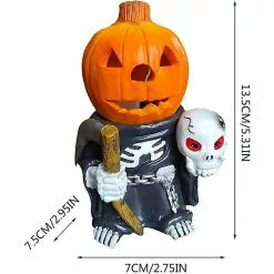 Unbranded Halloween Gift Pumpkin Knights Garden Ornament Decorative Glowing Small Pumpkin Head Resin Ornament Led Glowing Decorative Resin Pumpkin Knights Golde -Piha myymälä 479312351 max