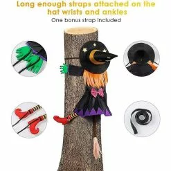 Unbranded Halloween Decoration Crashing Witch Into Tree, Scary Witch Prop Hanging Halloween Decor For Door Porch Pole Garden Ornaments Yard Tree Outdoor Hallowe -Piha myymälä 479313448 max