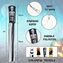 Unbranded Halloween Hanging Flag, Hanging Ghost, Outdoor Decoration Hanging, Courtyard, Patio, Lawn, Garden, Celebration 101.6 Cm -b -Piha myymälä 479314141 max