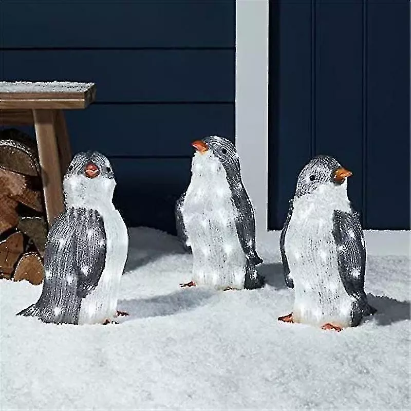 Unbranded 3pc Light-up Penguin Christmas Outdoor Decorations With Led Garden Lights 4 Unbranded 3pc Light-up Penguin Christmas Outdoor Decorations With Led Garden Lights - Image 2