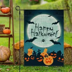 Unbranded Halloween Garden Flag 12.5 X 18 Inch Vertical Double Sided, Scary Pumpkin Spider Flag, Fall Yard Decorations Flag, Fit Garden Door Wall Lawn Outdoor D -Piha myymälä 492046498 max