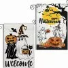 Unbranded 2pcs Halloween Garden Flags, Double Sided Happy Halloween And Ghost Pumpkin Cat Outdoor Garden Flags For Yard Holiday Decorations 12 X 18 Inch -Piha myymälä 492047295 max