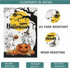Unbranded 2pcs Halloween Garden Flags, Double Sided Happy Halloween And Ghost Pumpkin Cat Outdoor Garden Flags For Yard Holiday Decorations 12 X 18 Inch -Piha myymälä 492047313 max