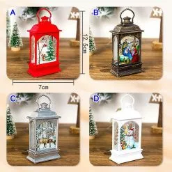 Unbrand Christmas Hanging Lamp Santa Claus Deer Snowman Light Home Garden Decoration -Piha myymälä 496248351 max