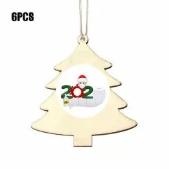 Unbrand 6pcs Garden Christmas Tree Wooden Sign Ornaments Diy Hanging Decorations For Xmas Parties Christmas -Piha myymälä 496258229 max
