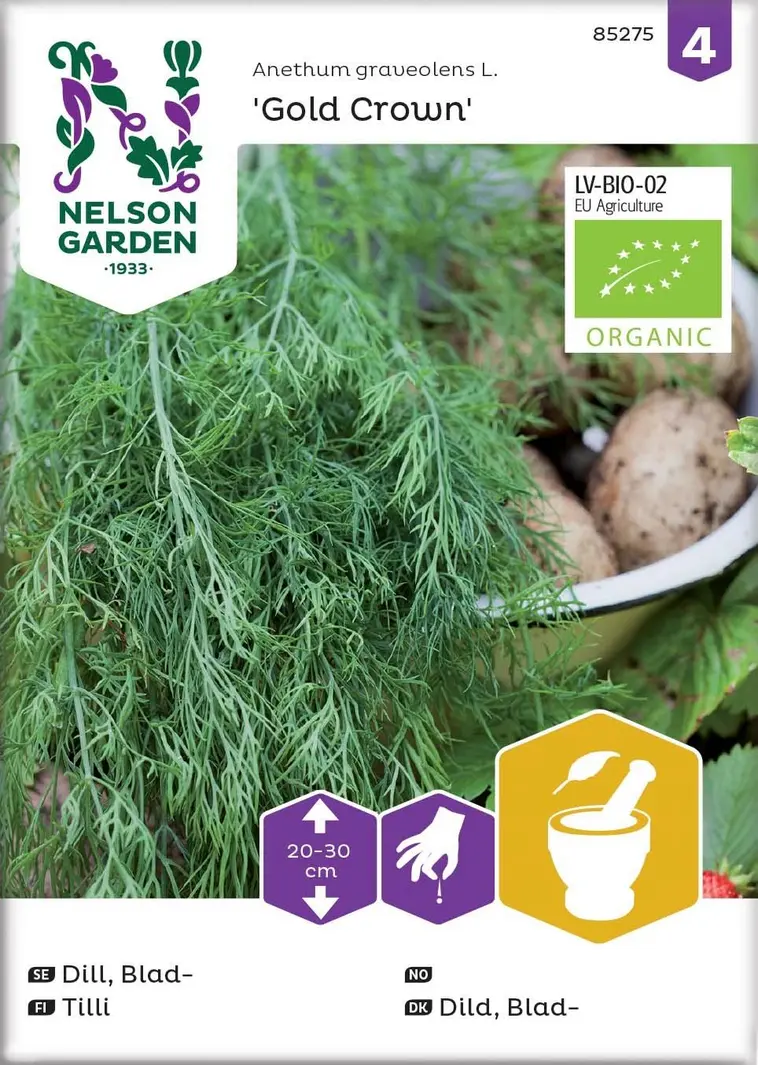 Nelson Garden Siemen Tilli, Gold Crown, Luomu 3 Nelson Garden Siemen Tilli, Gold Crown, Luomu