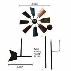 Unbranded Wind Spinners With Stake Windmill Metal Garden Spinners Wind Mill For Outdoor Yard Lawns Garden Decorations, -Piha myymälä 502663678 max