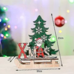Unbranded Christmas Desktop Ornament Diy Sleigh Wooden Craft Home Garden Decoration -Piha myymälä 504178422 max