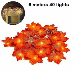 Unbranded String Lights Maple Leaf Light Twinkle Hanging Lighting Decorations Compatible With Indoor Outdoor Garden Halloween Thanksgiving Christmas Party Dcor