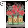 Unbranded Shxx Saytay Joy Mason Jars Christmas Garden Flag Poinsettias 12.5" X 18" Xq-zs112 -Piha myymälä 504184260 max