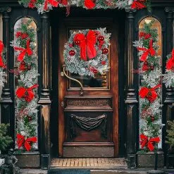 Unbrand Christmas Decoration Rustic Front Door Hanging Ornament Creative Xmas Party Props For Home Garden -Piha myymälä 509382753 max