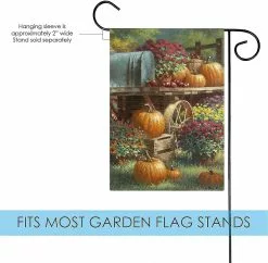 Unbranded Home Garden Toland-farm Pumpkin-decorative Harvest Fall Autumn Flower Floral Rustic Usa-produced Garden Flag -Piha myymälä 513649594 max
