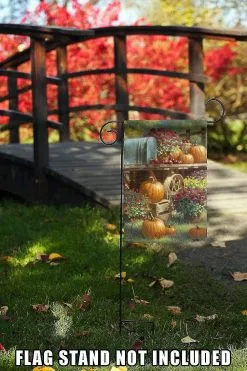 Unbranded Home Garden Toland-farm Pumpkin-decorative Harvest Fall Autumn Flower Floral Rustic Usa-produced Garden Flag -Piha myymälä 513649636 max