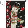 Unbranded Christmas Garden Flag Snowman Winter 12 X 18 Double Sided, Welcome Buffalo Plaid Chri -Piha myymälä 548252623 max