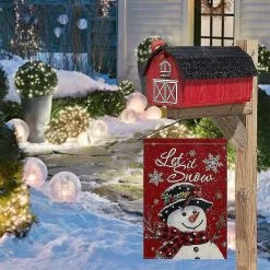 Unbranded Let It Snow Christmas Garden Flag 12x18in Double Sided -Piha myymälä 551029885 max