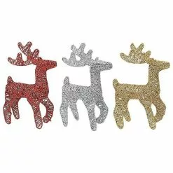 Unbranded Christmas Deer Reindeer Snowy Deer Winter Scene Decoration Garden Gift.(gold)(1pcs) -Piha myymälä 553998407 max