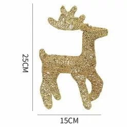 Unbranded Christmas Deer Reindeer Snowy Deer Winter Scene Decoration Garden Gift.(gold)(1pcs) -Piha myymälä 553998572 max