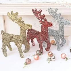 Unbranded Christmas Deer Reindeer Snowy Deer Winter Scene Decoration Garden Gift.(gold)(1pcs) -Piha myymälä 553998642 max